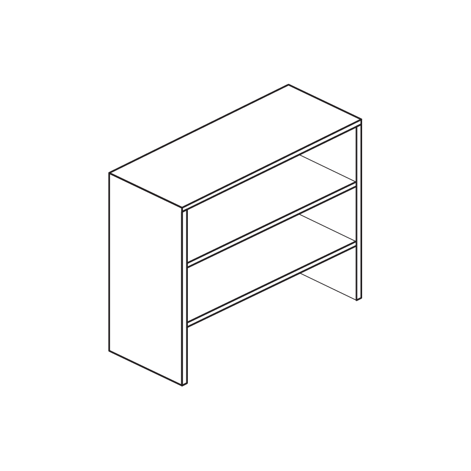 Stack On Laminate Hutch 13x30 Stratus