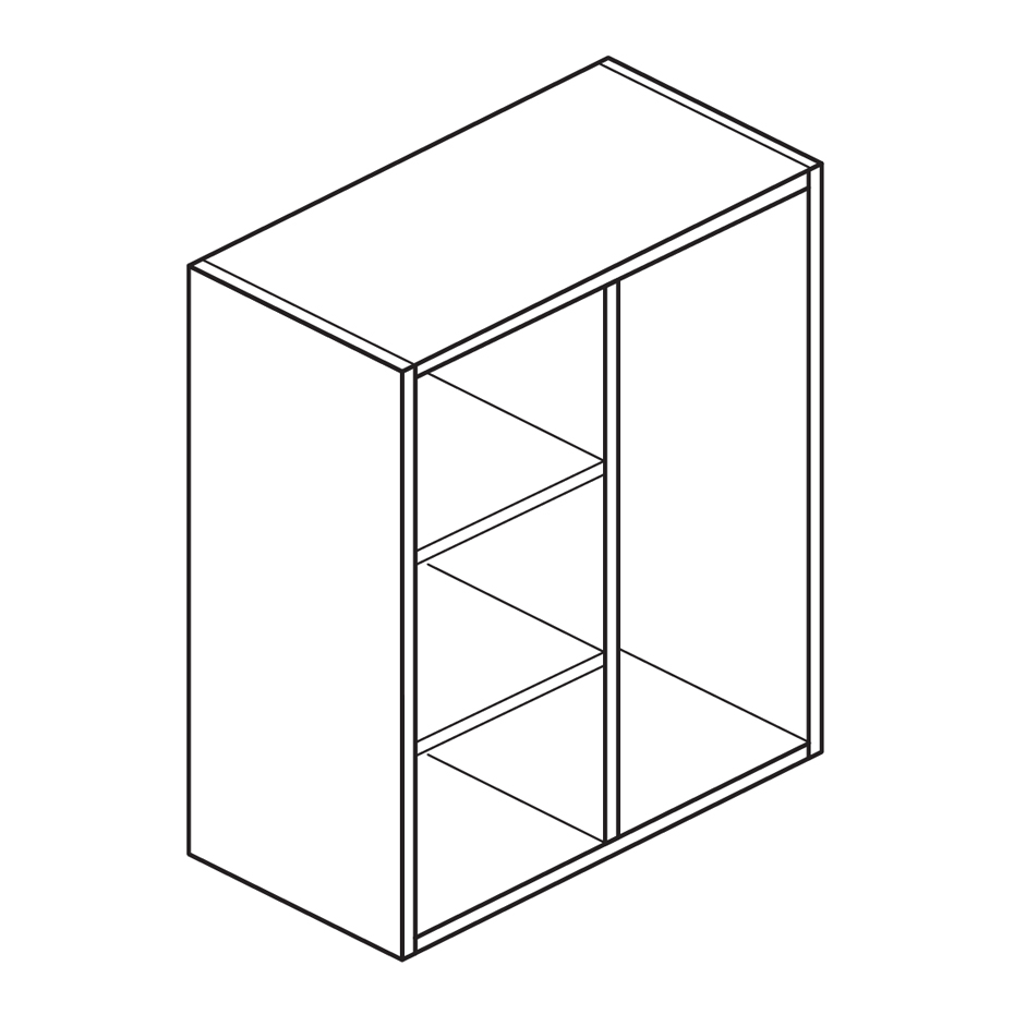 Storage Hutch 42" Tuxedo